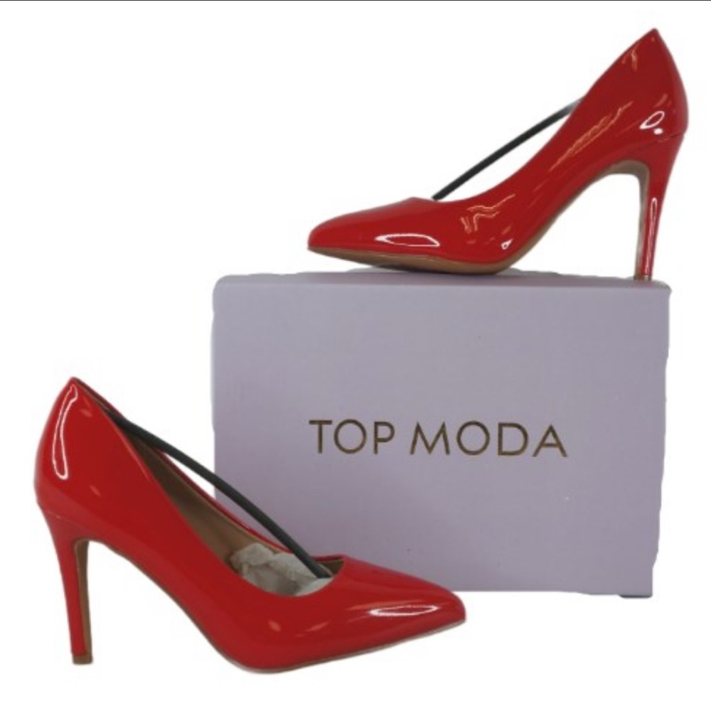 TOP Moda Vibrant Red Heels